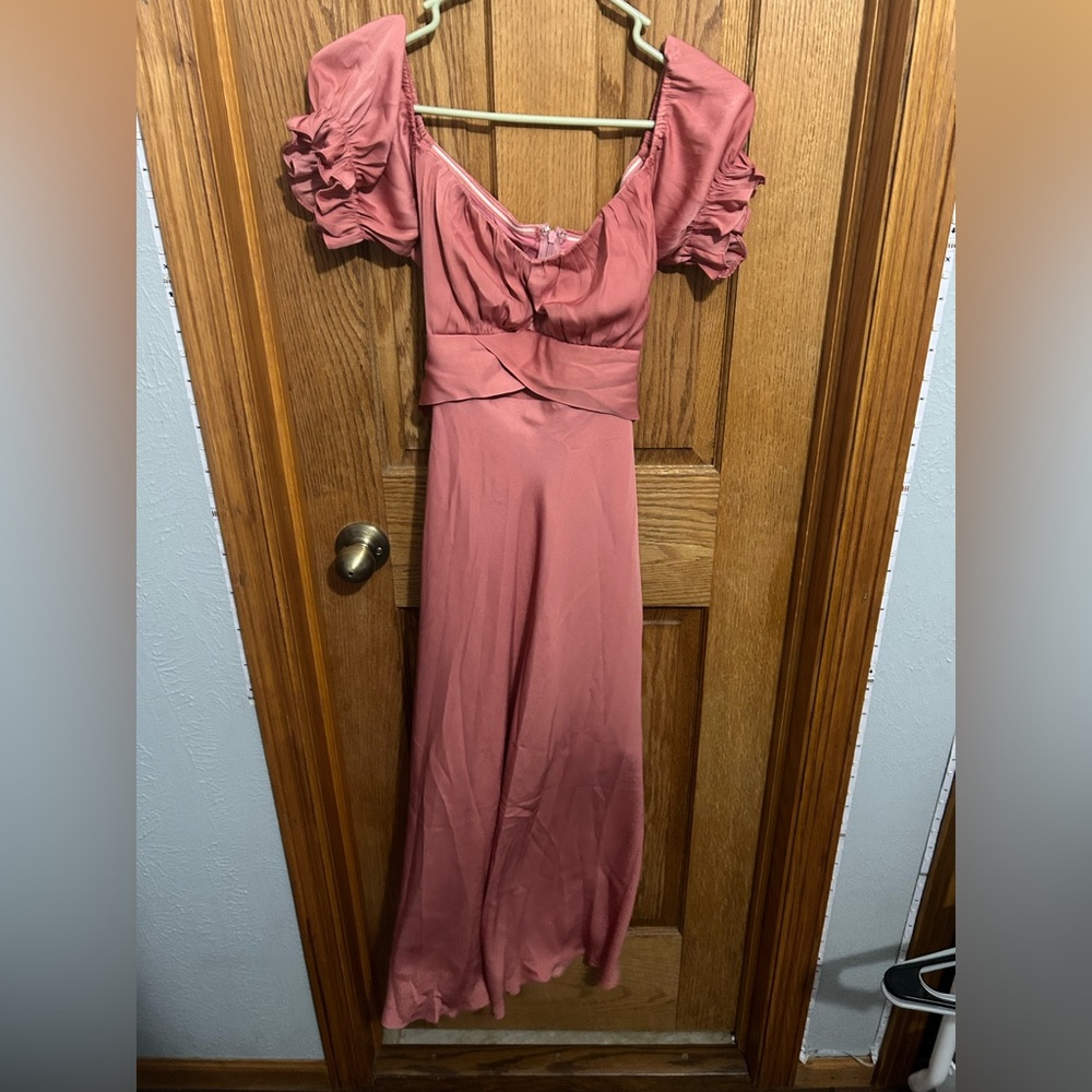 satin saints and secrets midi dress